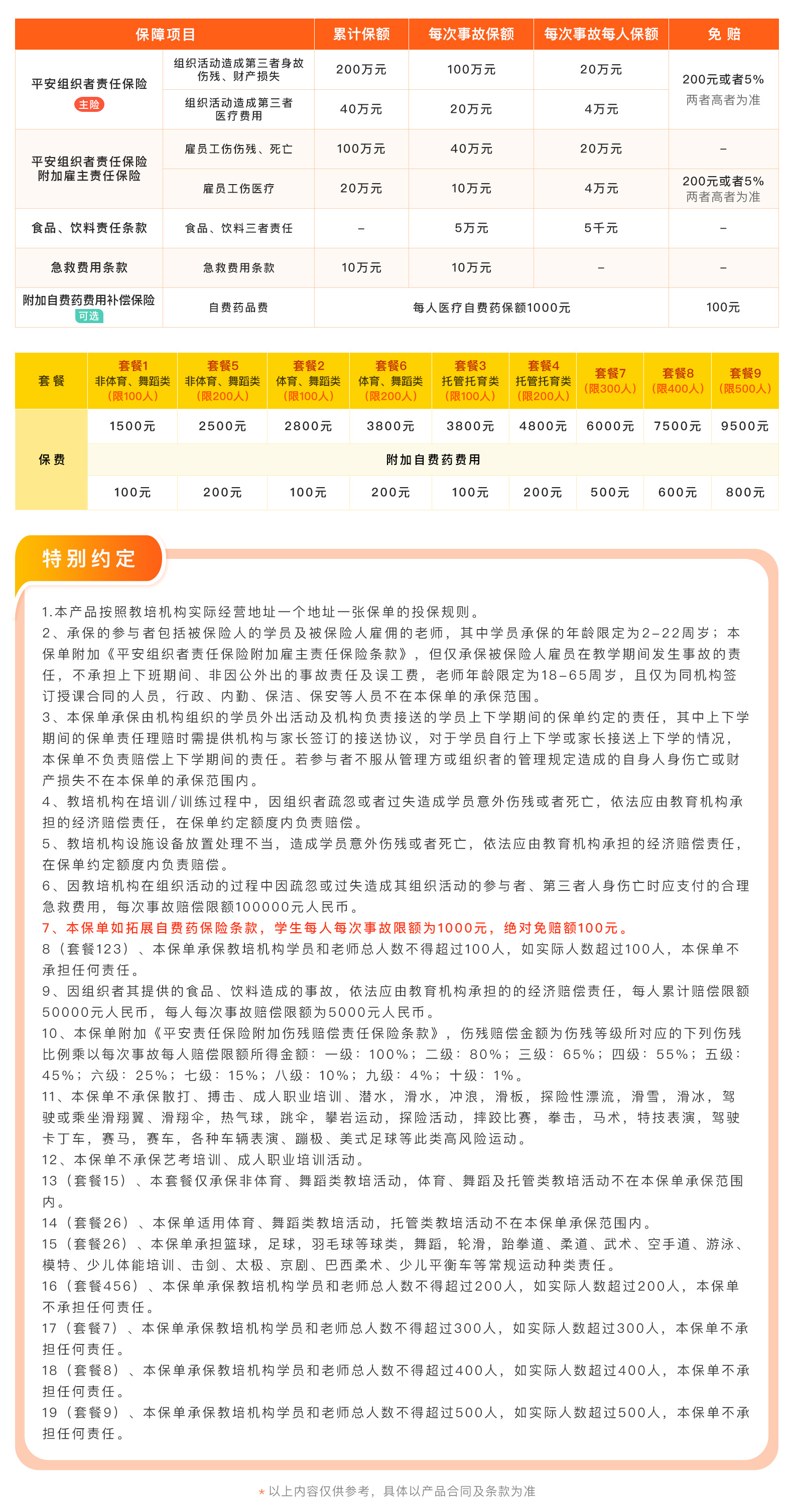 平安教培机构责任险（专属方案）